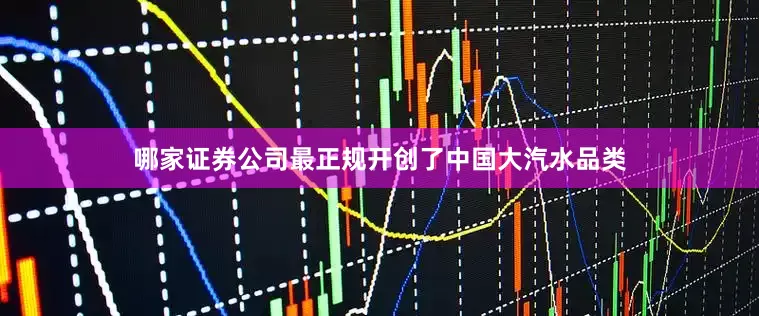 哪家证券公司最正规开创了中国大汽水品类