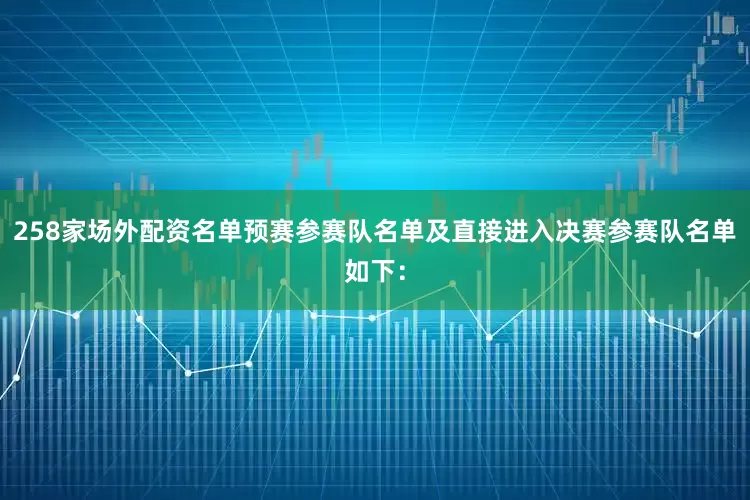 258家场外配资名单预赛参赛队名单及直接进入决赛参赛队名单如下：